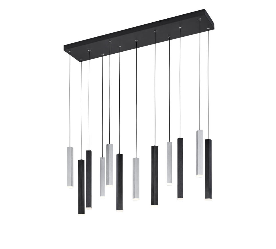 Civeto LED pendant 12-pc matt black — 373511232
