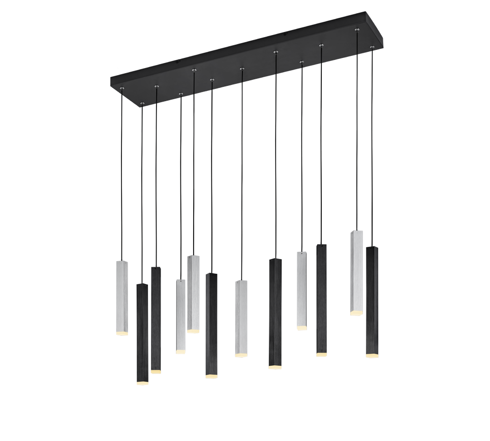 Civeto LED pendant 12-pc matt black — 373511232