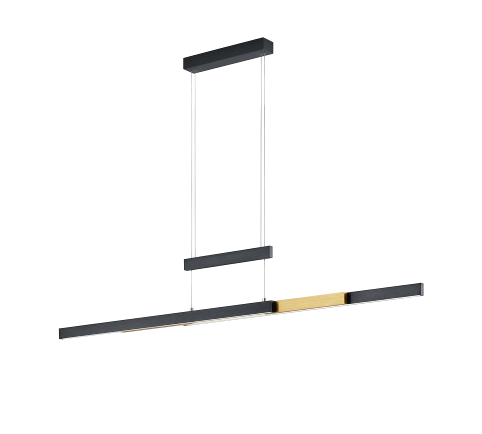 Trajan LED pendant matt black/matt brass — 375310502