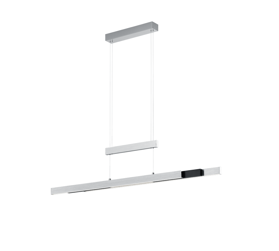 Trajan LED pendant brushed aluminium/black — 375310505