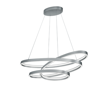 Ciola LED pendant brushed steel — 377210107