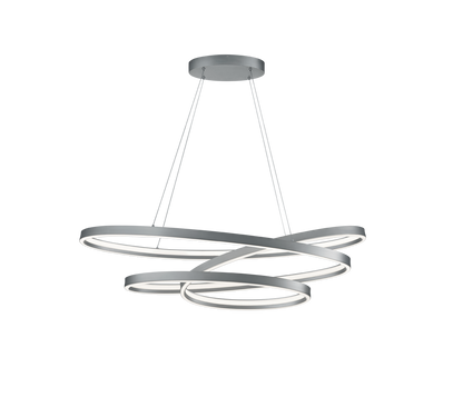 Ciola LED pendant brushed steel — 377210107