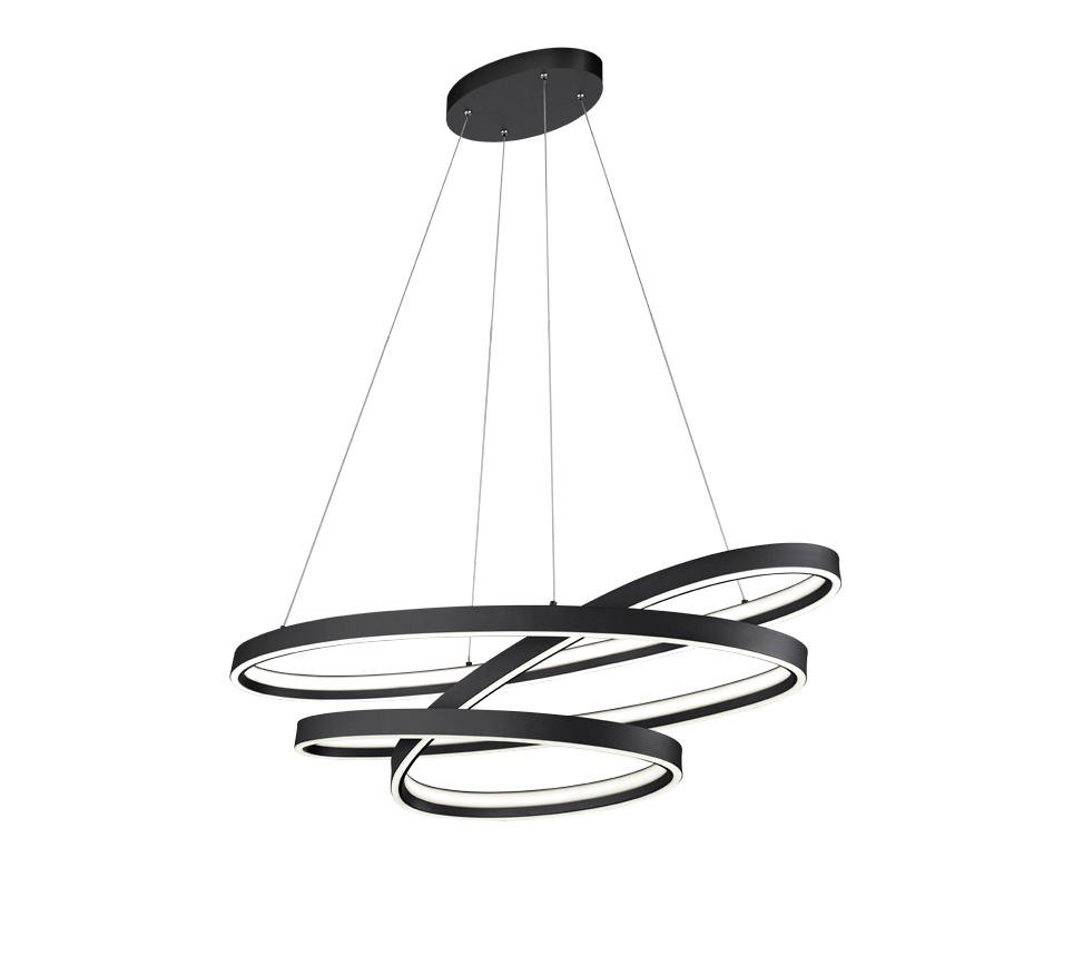 Ciola LED pendant matt black — 377210132