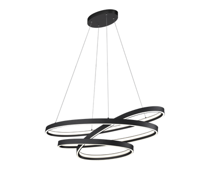 Ciola LED pendant matt black — 377210132