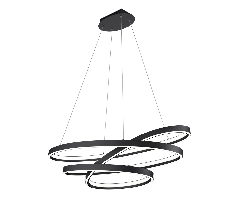 Ciola LED pendant matt black — 377210132