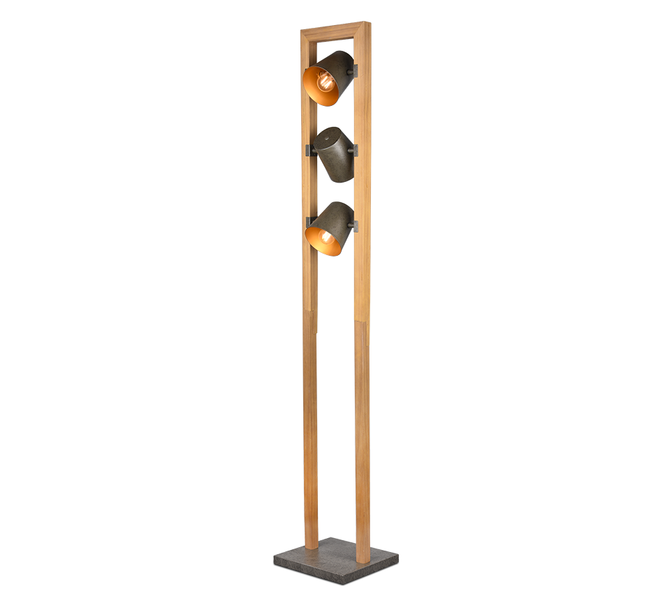 Bell floor lamp 3xE14 antique steel — 401900367
