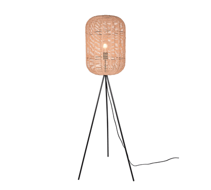 Runa floor lamp E27 matt black/sisal — 403000132