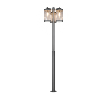 Sambesi pole lamp 240 cm 3xE27 anthracite dusk sensor — 404160342
