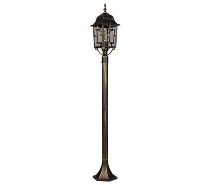 Volturno pole lamp 1-pc 100 cm E27 antique rust — 405960128
