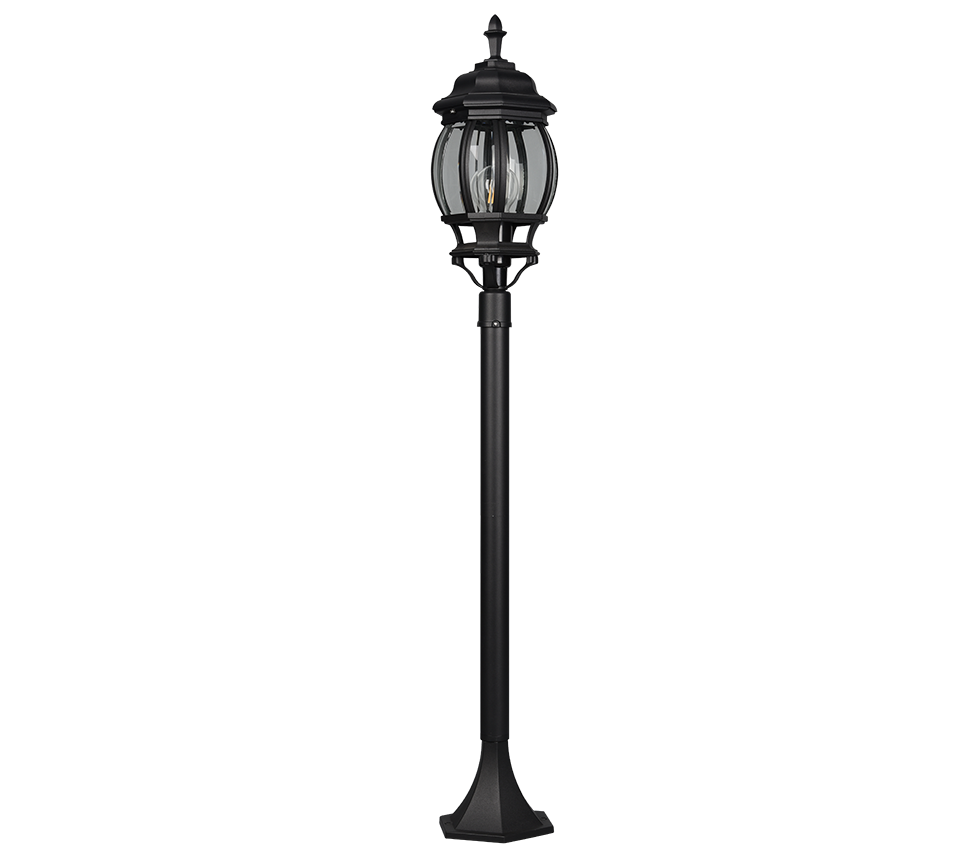 Elvo pole lamp 1-pc 100 cm E27 matt black — 406960132