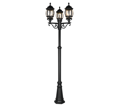 Elvo pole lamp 3-pc 240 cm E27 matt black — 406960332