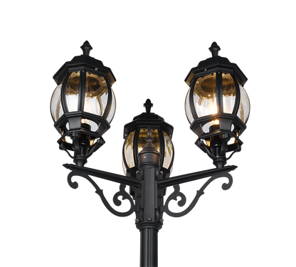 Elvo pole lamp 3-pc 240 cm E27 matt black — 406960332
