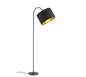 Hostel floor lamp curve E27 matt black/gold — 408290179