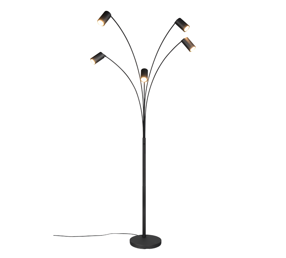Marley floor lamp 5-pc GU10 matt black — 412400532