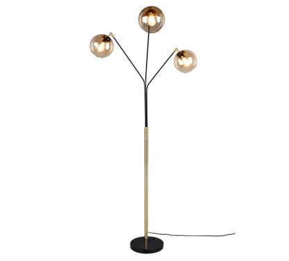 Paxton floor lamp 3xE27 matt black/gold — 416900380