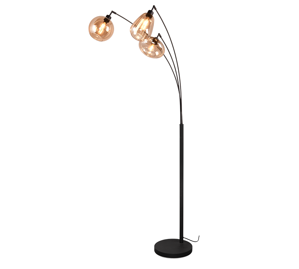 Lumina floor lamp 3-pc E14 matt black/amber — 417000313