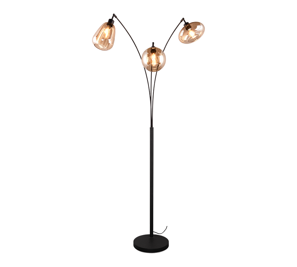 Lumina floor lamp 3-pc E14 matt black/amber — 417000313