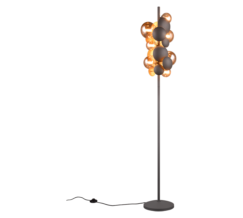 Bubble floor lamp 7xG9 anthracite — 417400742
