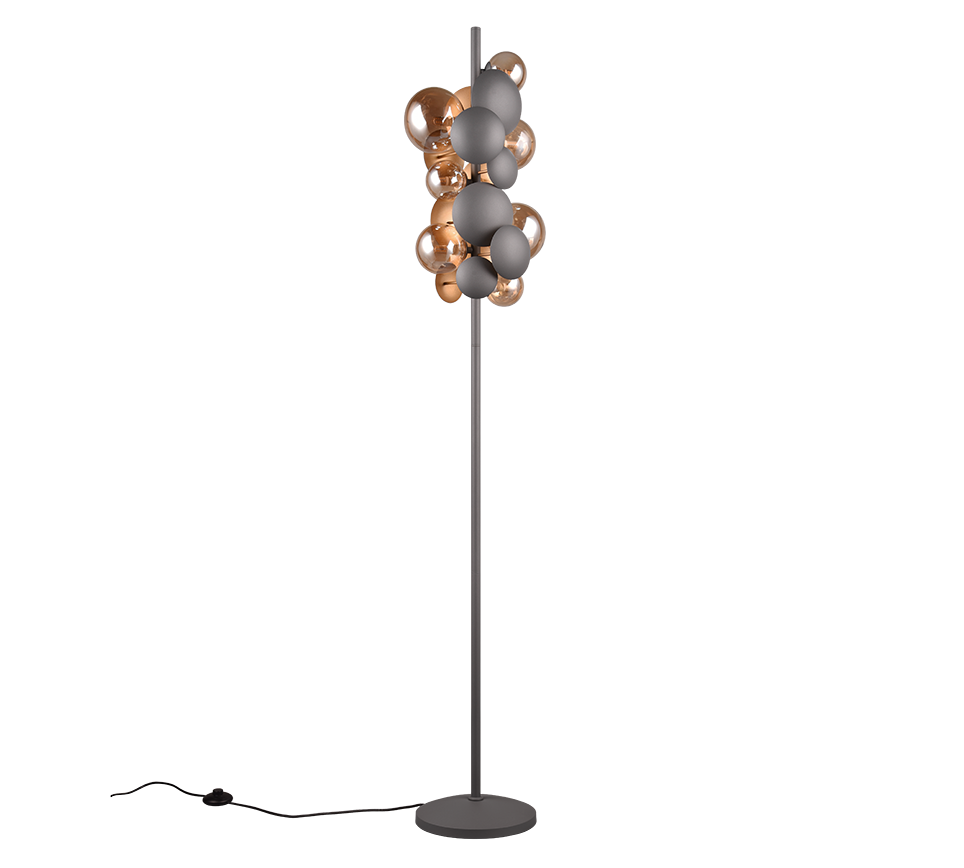 Bubble floor lamp 7xG9 anthracite — 417400742