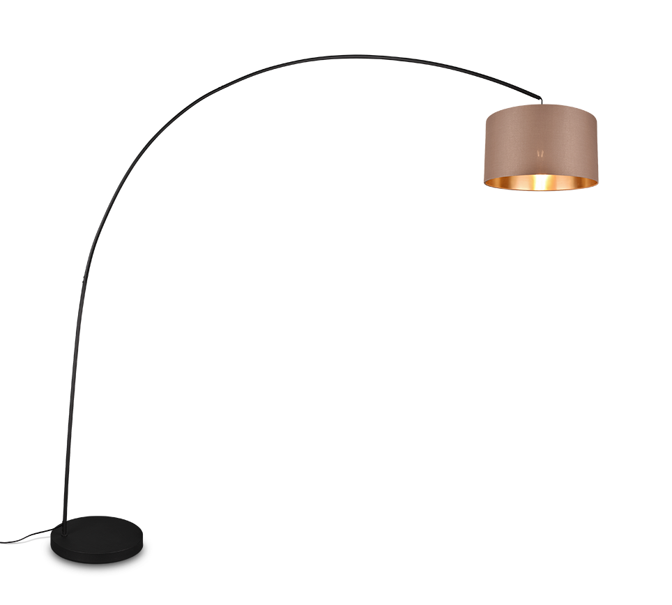 Mansur floor lamp E27 matt black/greige — 419200141