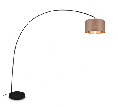Mansur floor lamp E27 matt black/greige — 419200141