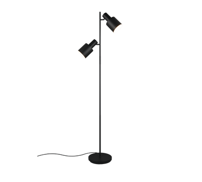 Agudo floor lamp 2xE27 matt black — 419400232
