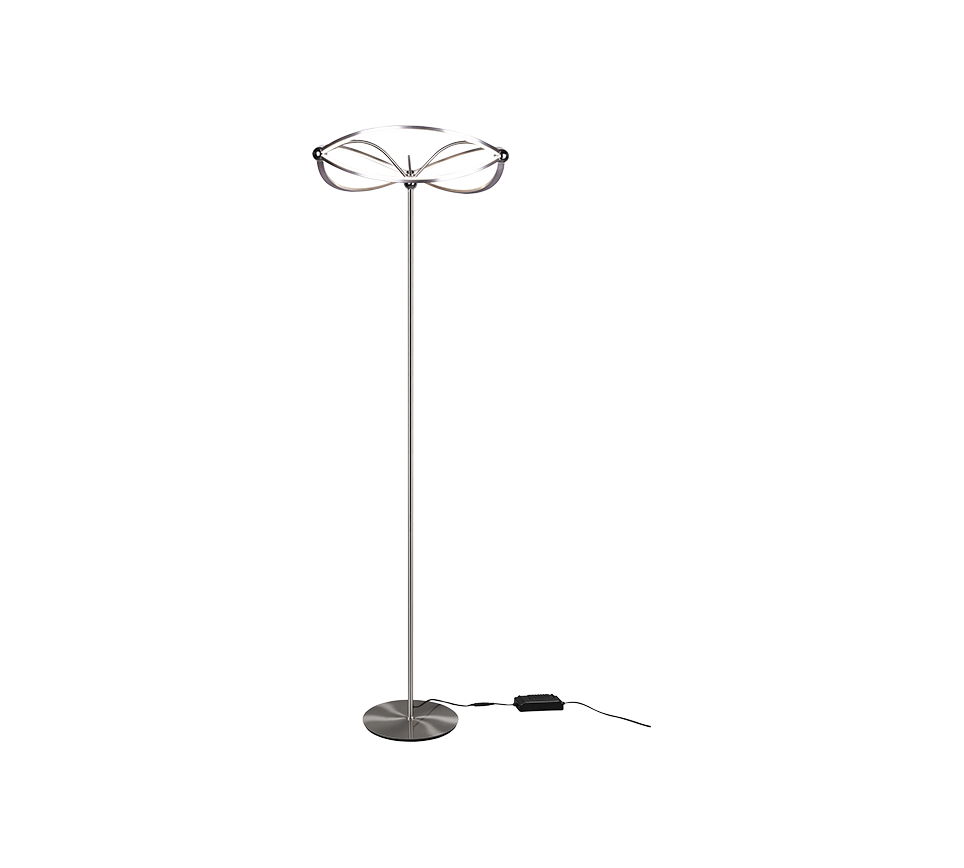 Charivari LED floor lamp brushed steel — 421210107