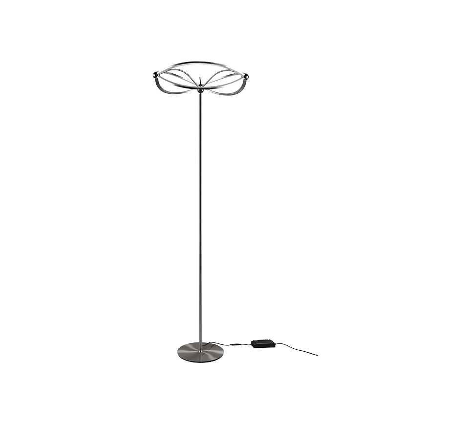 Charivari LED floor lamp brushed steel — 421210107