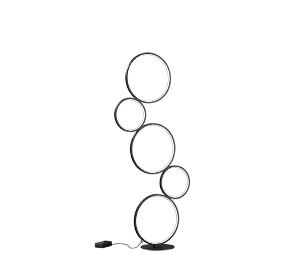 Rondo LED floor lamp matt black — 422610532