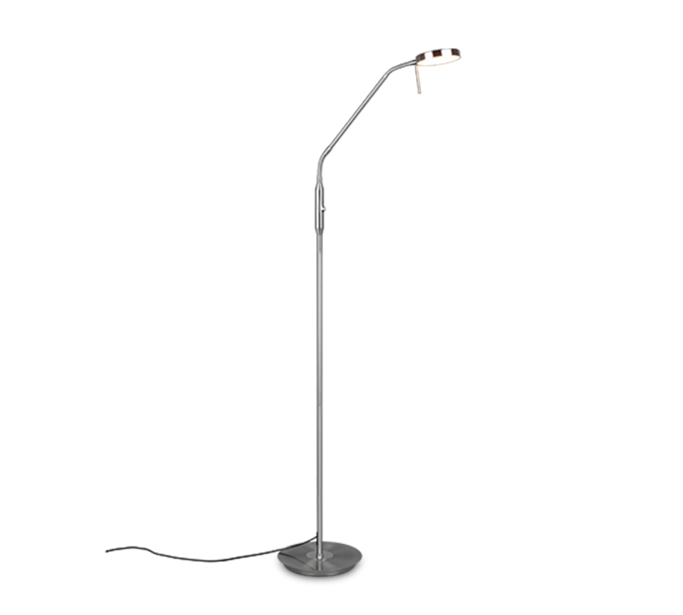 Monza LED floor lamp brushed steel — 423310107