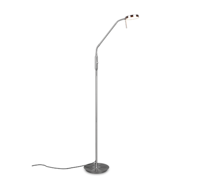 Monza LED floor lamp brushed steel — 423310107