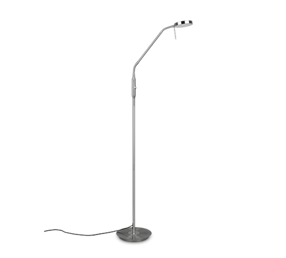 Monza LED floor lamp brushed steel — 423310107