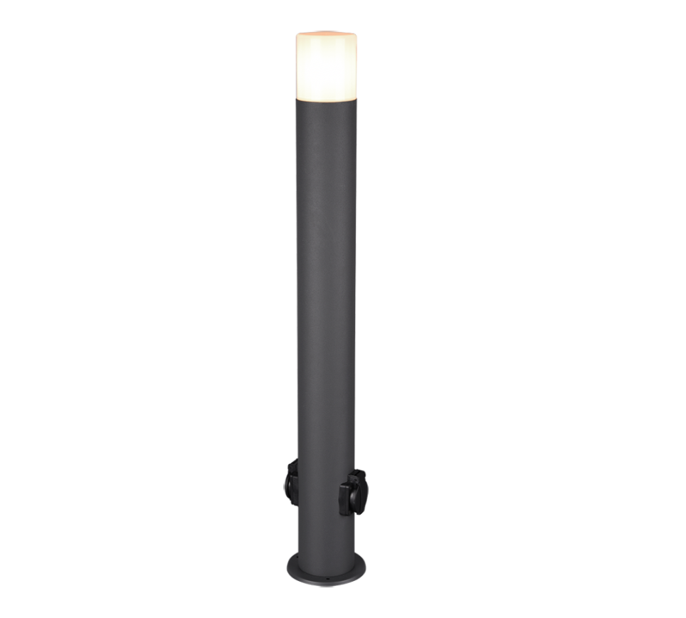 Hoosic pole 80 cm E27 anthracite with socket — 424067142