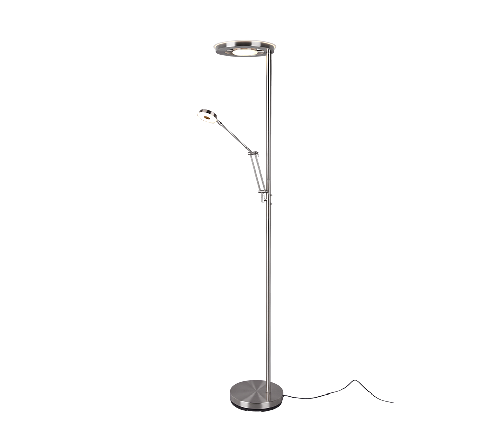 Barrie LED floor lamp brushed steel — 424210307