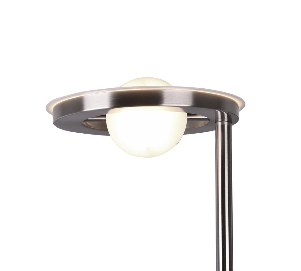 Barrie LED floor lamp brushed steel — 424210307