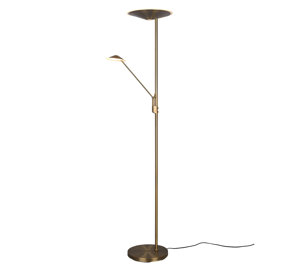 Brantford LED floor lamp antique brass — 425610204