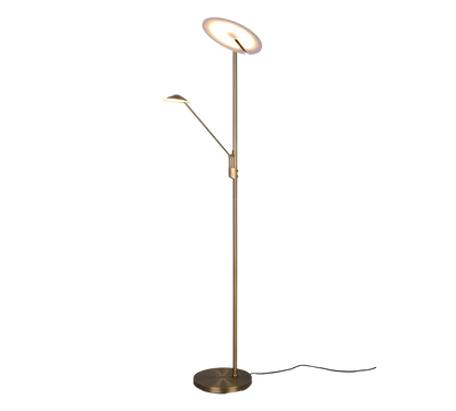 Brantford LED floor lamp antique brass — 425610204