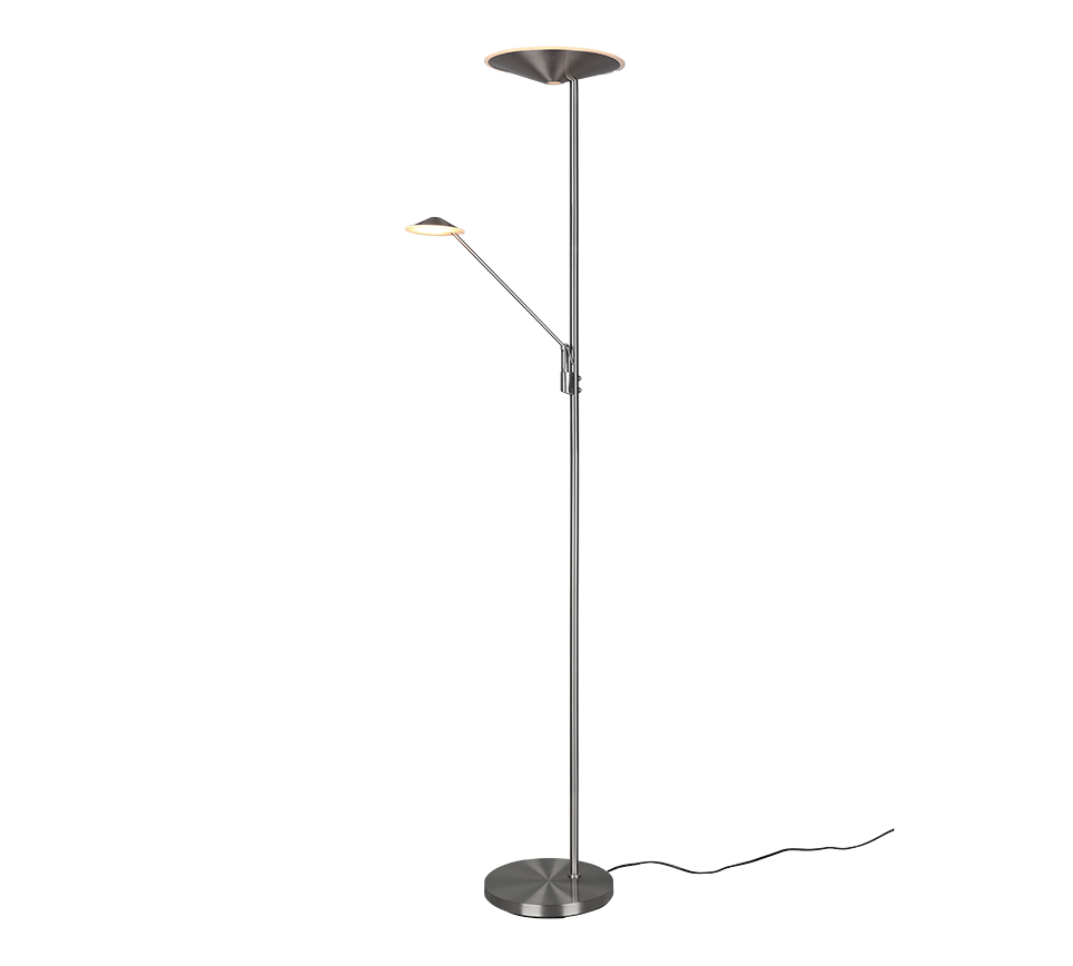 Brantford LED floor lamp brushed steel — 425610207