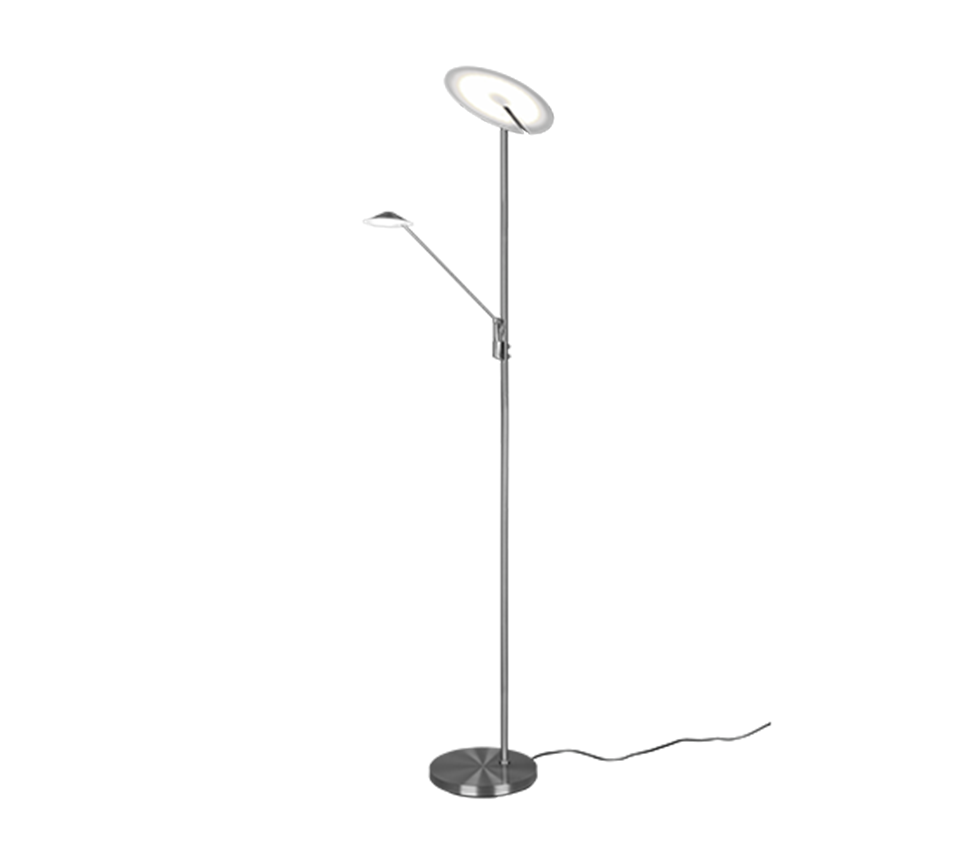 Brantford LED floor lamp brushed steel — 425610207