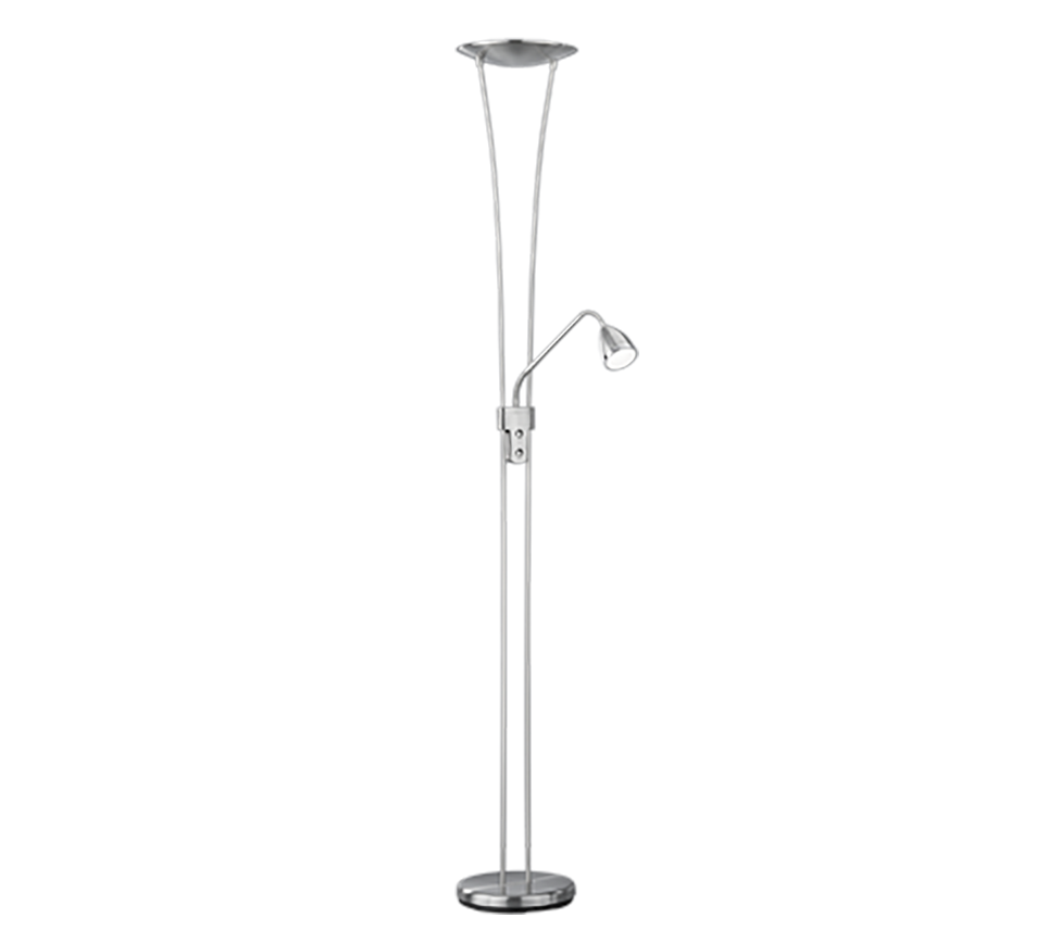 Arizona LED floor lamp uplighter brushed steel — 426410207
