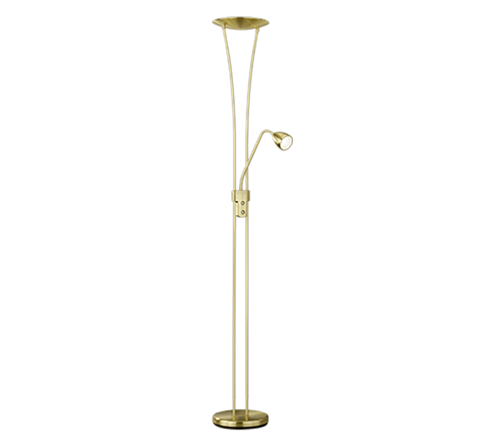 Arizona LED floor lamp uplighter brass — 426410208