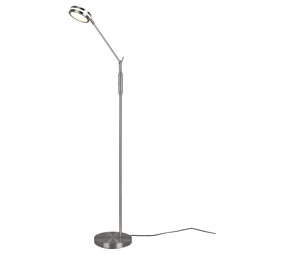 Franklin LED floor lamp brushed steel — 426510107