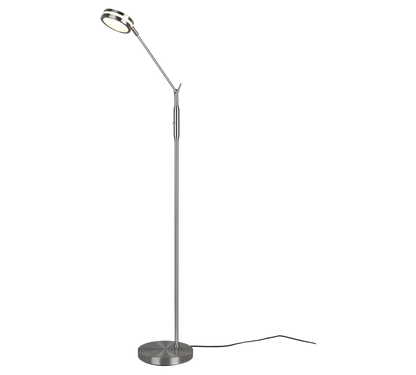 Franklin LED floor lamp brushed steel — 426510107