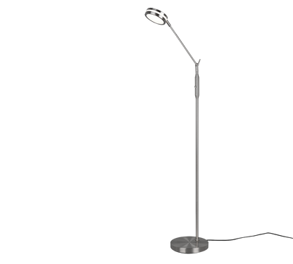 Franklin LED floor lamp brushed steel — 426510107