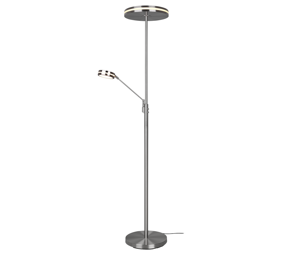 Franklin LED floor lamp uplighter brushed steel — 426510207