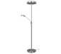 Franklin LED floor lamp uplighter brushed steel — 426510207