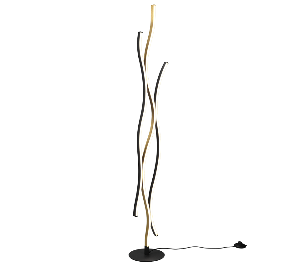 Blaze LED floor lamp matt brass — 441210308