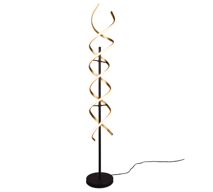 Sequence LED floor lamp matt brass/matt black — 441810208