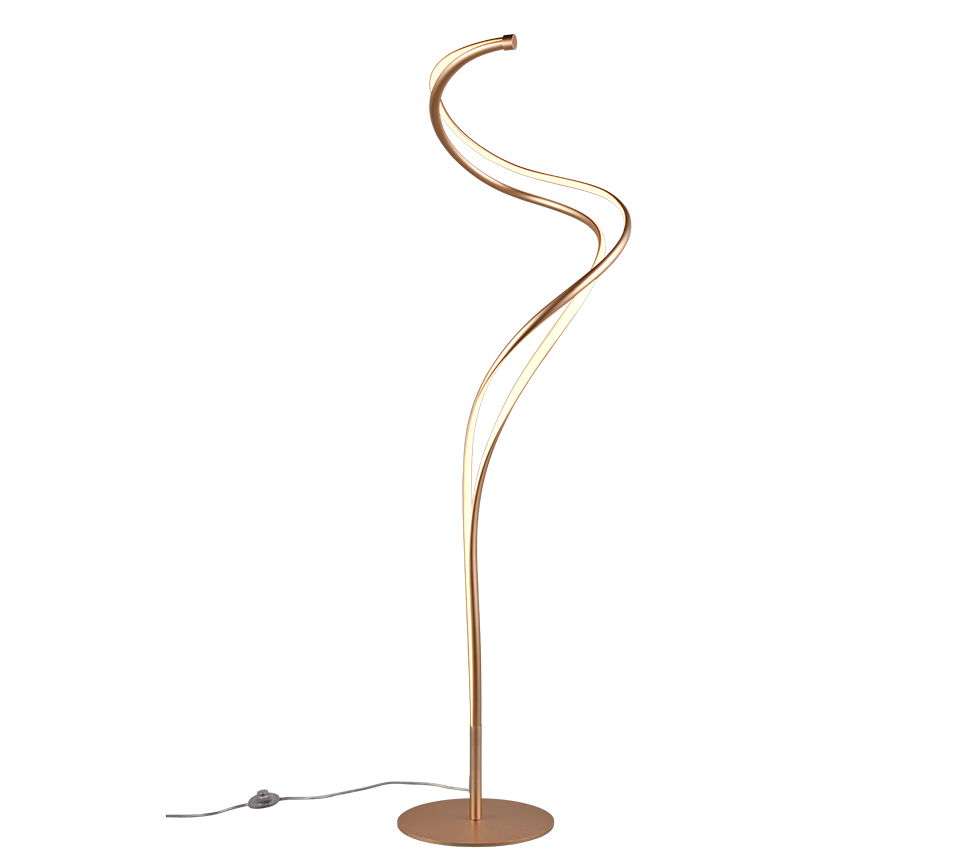 Nala LED floor lamp matt brass — 444310179