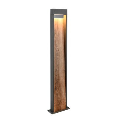 Salmon LED pole lamp 60 cm wood/anthracite — 446960135
